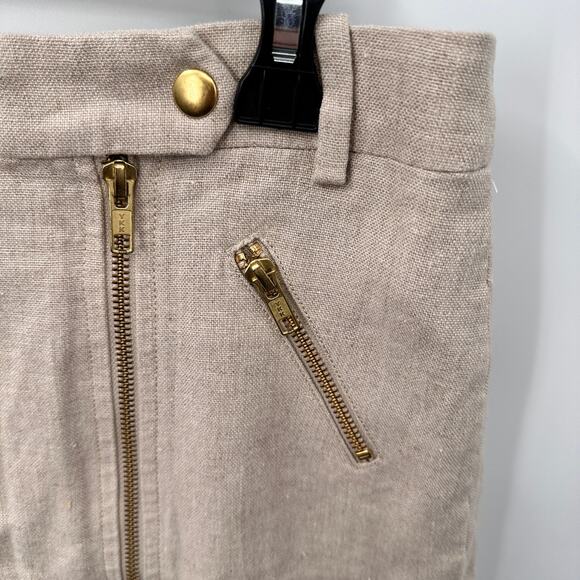 J. CREW 100% Linen Oatmeal Skirt // 6 - Picture 3 of 6